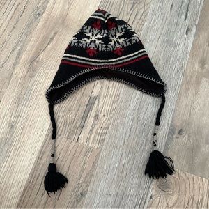 Snowflake Pull On Wool Winter Beanie